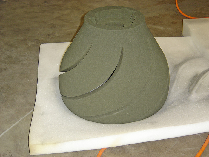 Vane core created via sand printing process