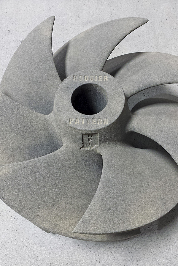 30-inch diameter 3-D printed sand mockup of a seven-blade propeller