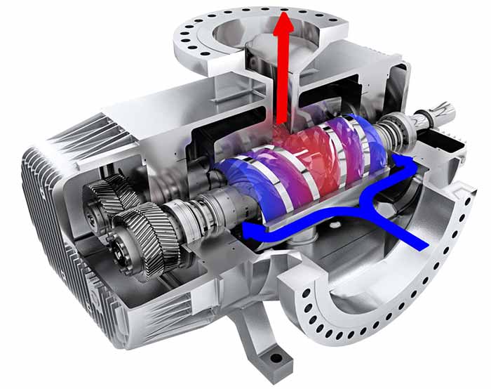 Twin screw multiphase pump