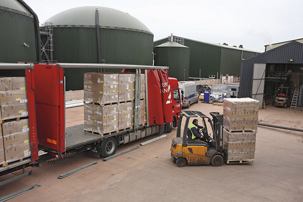 Packaged food waste arrives at Cannington.