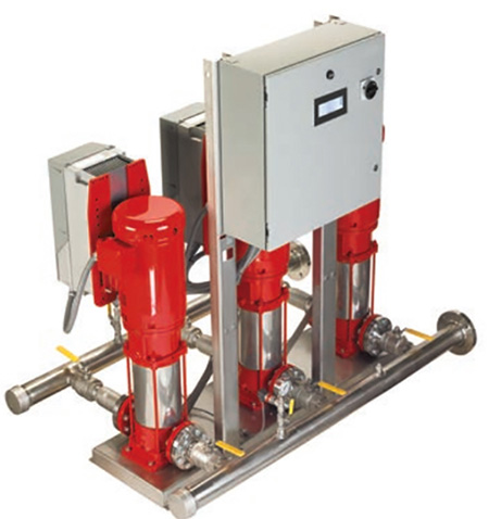 IMAGE 4: Parallel pump skid with variable speed drives to meet variable flow needs of pressure boosting application