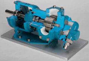 Figure 1. Typical internatl gear pump used in the facility.