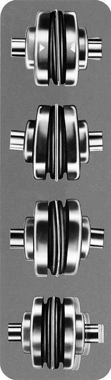 The four types of misalignment that couplings can accomodate