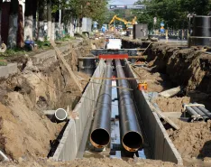 sewer pipe infrastructure construction